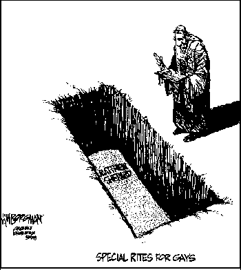 Special Rites For Gays Cartoon