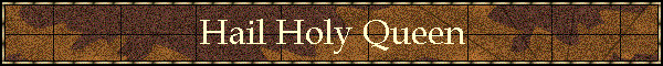Hail Holy Queen