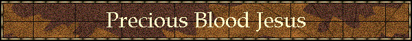 Precious Blood Jesus