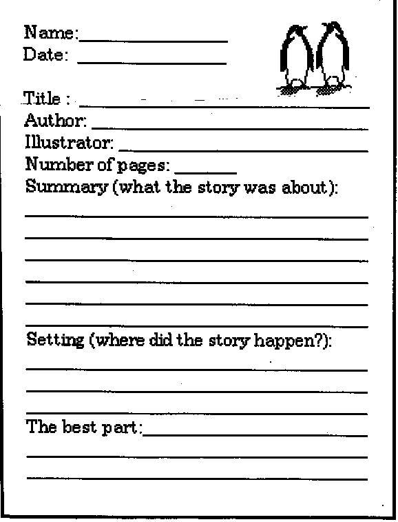 image of a book report