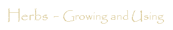 Herbs - Growing and Using