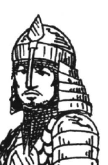 A round helmet with suspended bands