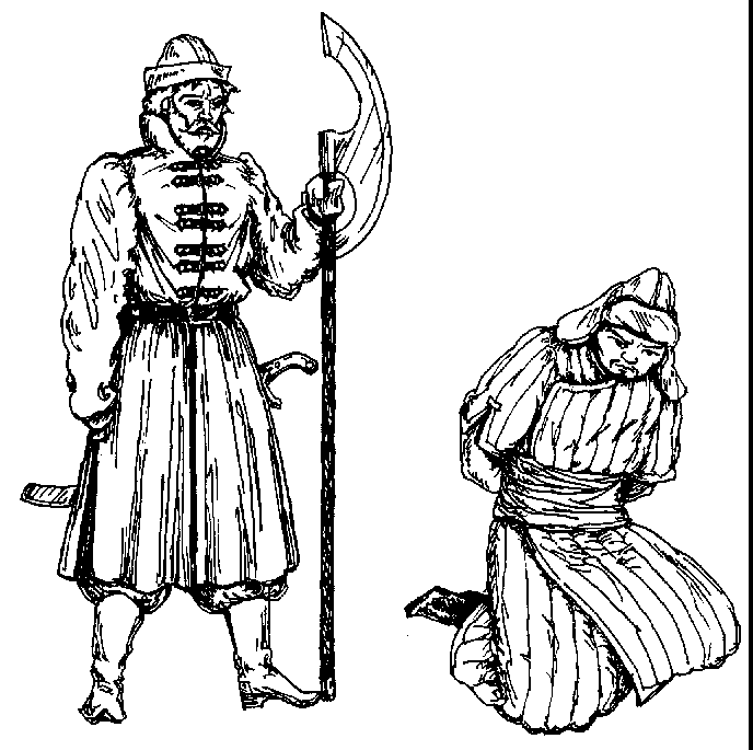 Strelets with captured Mongol