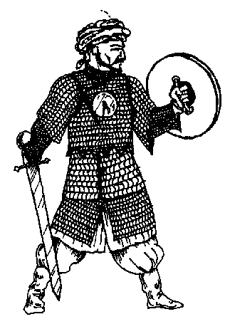 Arab wearing layered Hauberks of varied lengths
