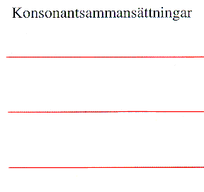 Konsonantsammansättningar