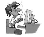 dad at the computer