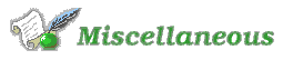 Miscellaneous