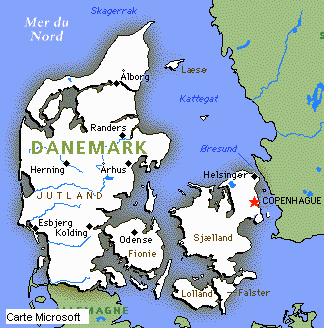 Map of Danmark