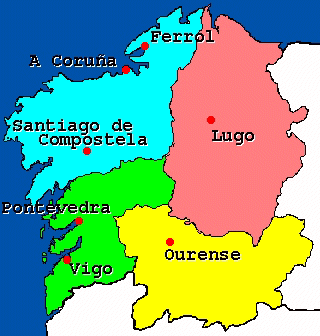 Map of Galiza