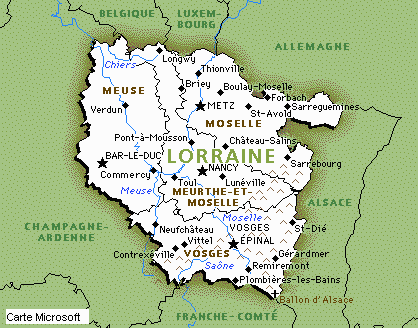 Map of Lorraine