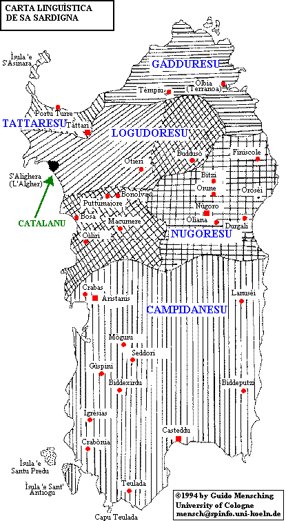 Map of Sardinia