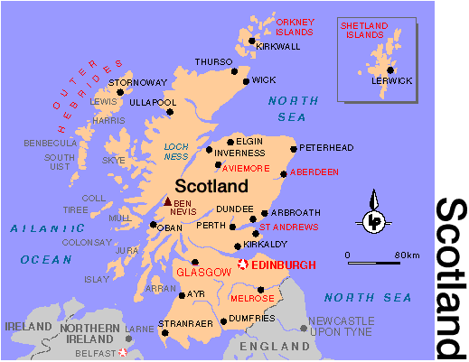 Map of Scotland