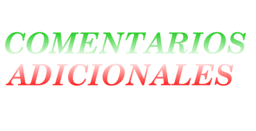 Comentarios Adicionales