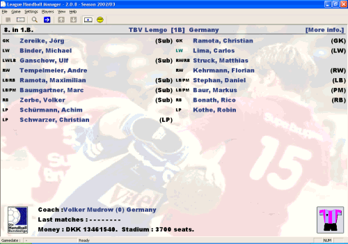 League Handball Manager 2.0.8
