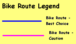 Bike Route Map Legend