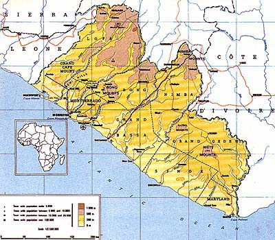 Map of Liberia