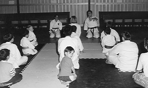 Discussion with Junior students before class - Rochedale Dojo Brisbane