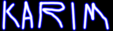 Karim's glowing name