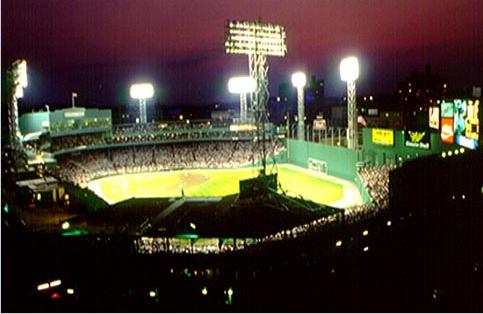 Picture of Fenway Park at night