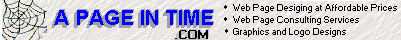 A Page In Time - Web Page Design Services