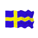 the flag of sweden getting torn in the wind *l*