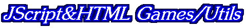 JScript&HTML Games/Utilities Logo