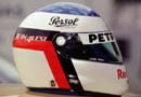 his helmet