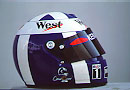 his helmet