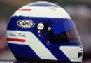 his helmet