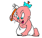 Baby with hammer