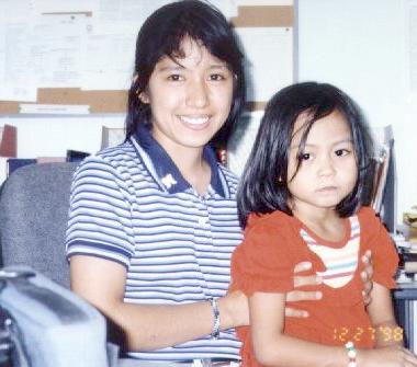 the Author with Friday, li'l sis