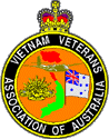 Badge of the Vietnam Veterans Association of Australia. Click to visit.