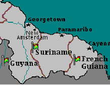 Map of Suriname