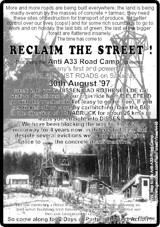 reclaim the street party, August 30th 1997, Borgholzhausen - Germany, +49-5425-270