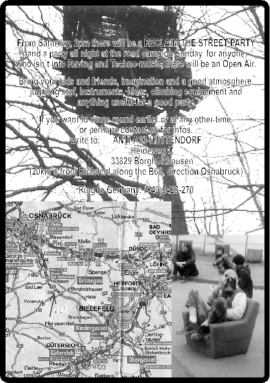 reclaim the street party, August 30th 1997, Borgholzhausen - Germany, +49-5425-270