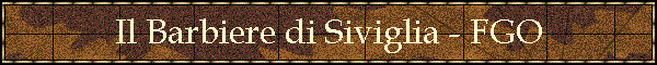 Il Barbiere di Siviglia - FGO
