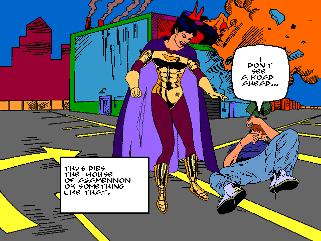 Mac One Comix panel: I don't see
 a road ahead, says Microsoft Nerdboy. Linked to next panel.