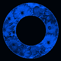 blue flower donut