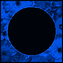 flower frame blue