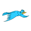 Pajaro azul en vuelo, multigif