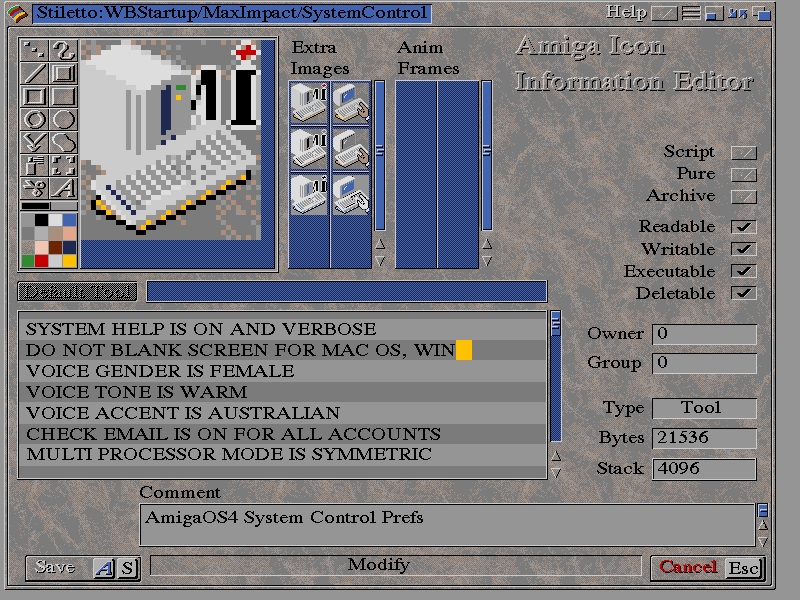 Figure 7:Icon Info Editor
