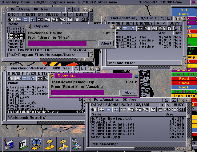 Figure 4:Copy files in multiple windows