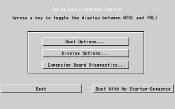 Figure 1:The Early Startup Control menu