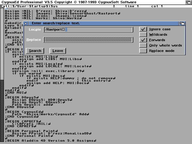 Figure 4:Cygnus Ed, searching for CTRL-J