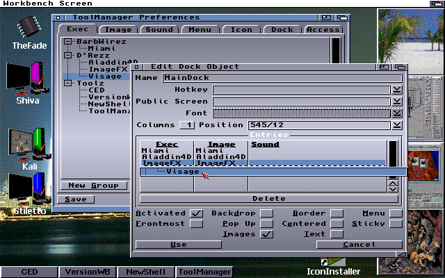 Figure 4: Edit Image Dock Objects