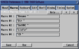 Figure 2: VincEd Prefs Macro Section