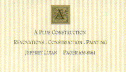 a plus business card old