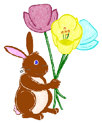 Bunny with Tulips
