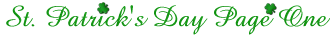 St. Patrick's Day Page One Logo