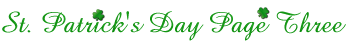 St. Patrick's Day Page One Logo